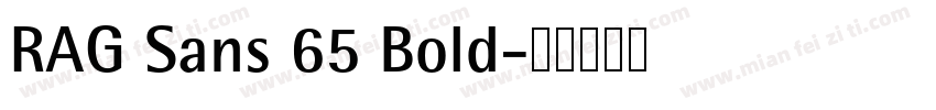 RAG Sans 65 Bold字体转换
